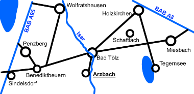 Anfahrt nach Arzbach